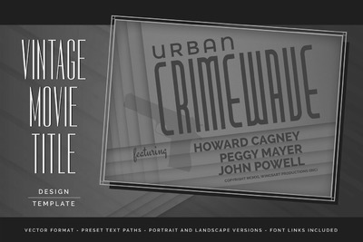 时尚稀有少见高端复古电影标题设计模板