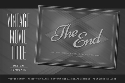 时尚稀有少见高端复古电影标题设计模板-2