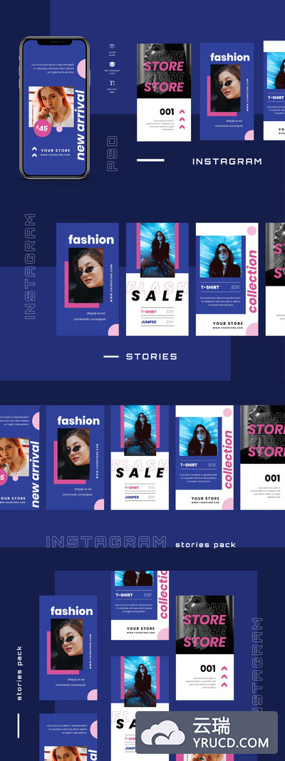 时尚高端简约多用途的高品质Instagram社交媒体banner海报着陆页设计模板