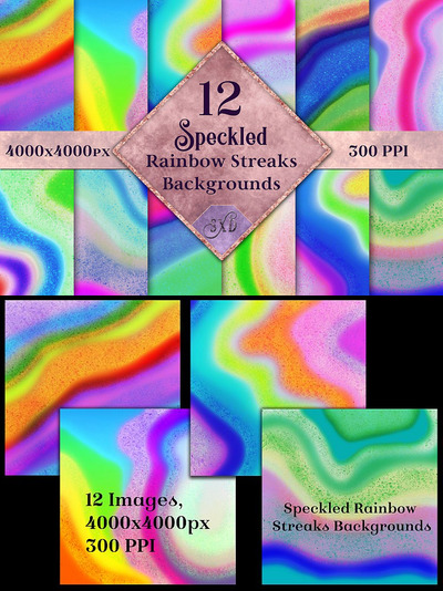 斑点彩虹波纹光谱背景纹理设计素材合集