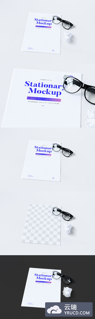 A4信纸样机素材 Letterhead Mockup 02
