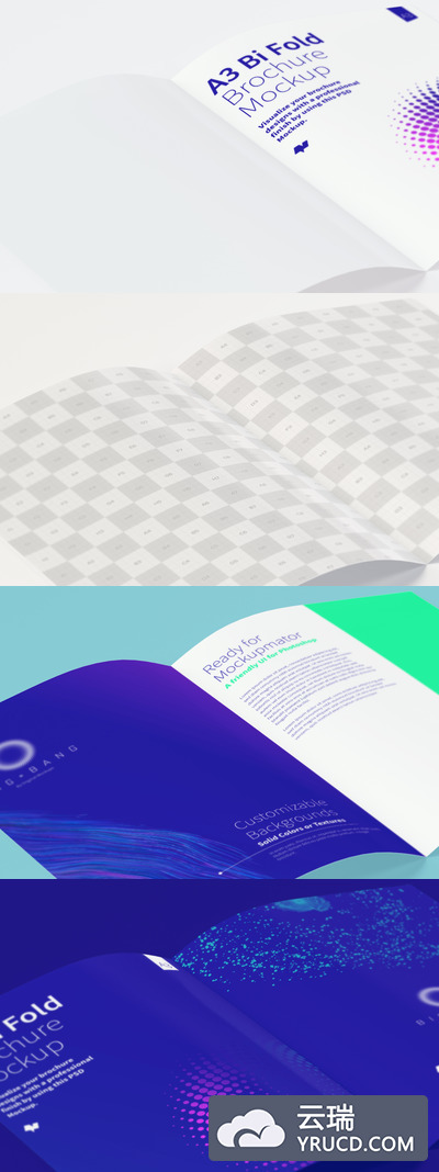A3双折小册子样机 A3 Bi Fold Brochure Mockup 04