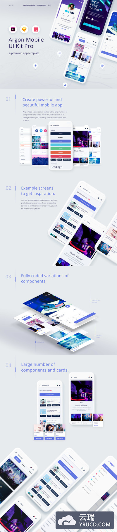 社交电商APP UI KIT套装下载[Sketch,XD]
