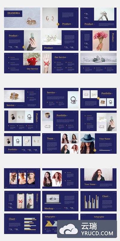 奢华风格的高端PPT模板下载 [PPTX]