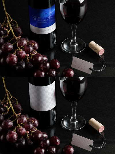 红酒酒瓶样机 Wine Bottle Mockup 12
