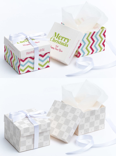 礼品盒包装设计样机 Cube Gift Box Mockup 01