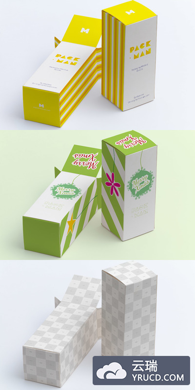 高礼盒设计样机 Tall Gift Box Mockup 02