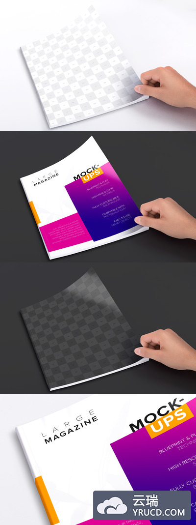 杂志封面设计样机 Large Magazine Cover Mockup 02