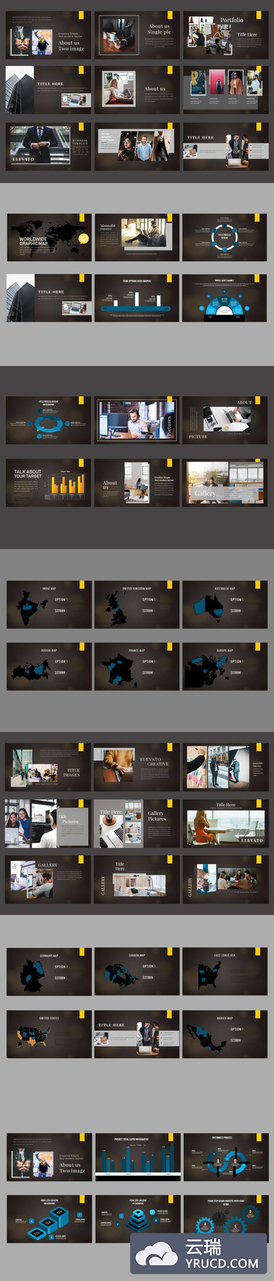 深色个性的PPT模板下载[PPTX]