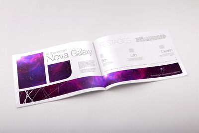 宽版画册设计样机 Softcover Landscape Catalog PSD Mockup 02