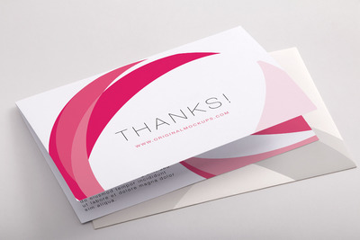 感恩卡PSD样机 Bifold Thank You Card PSD Mockup 03
