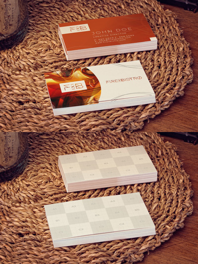 名片设计样机 Business Cards Mockup 01