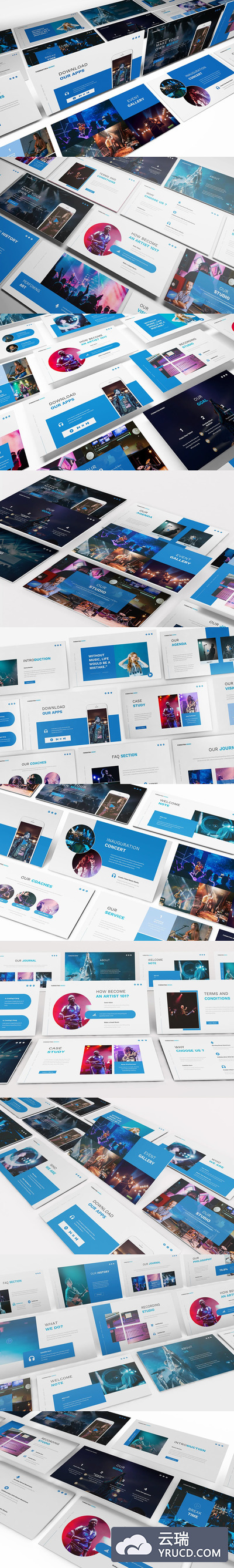 音乐主题PPT模板下载[PPTX]