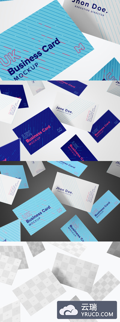 英国的名片样机 UK Business Cards Mockup 10