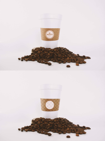 咖啡纸杯样机 Large Coffee Cup Mockup