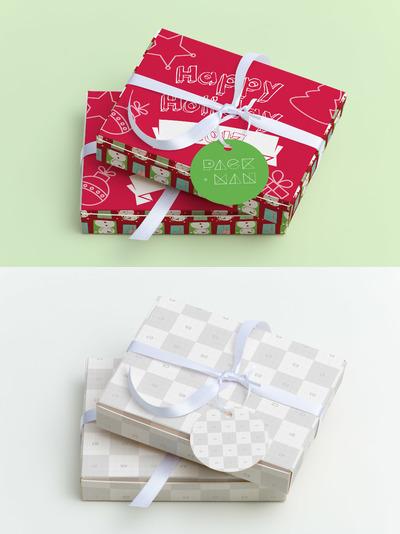 礼品盒设计样机素材 Sweet Box Mockup 02