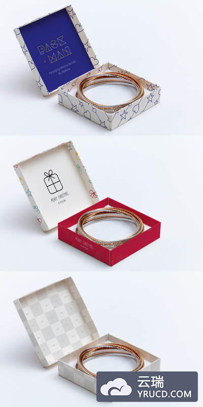 礼品盒包装设计样机 Small Gift Box Mockup 01