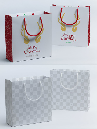 购物纸袋设计样机 Shopping Bag Mockup 07