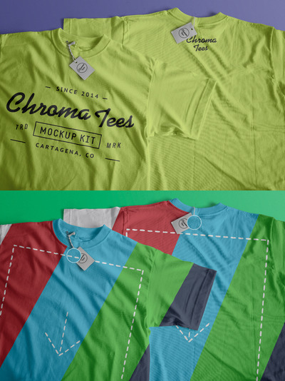 T恤设计样机 T-Shirt With Back Mockup 01