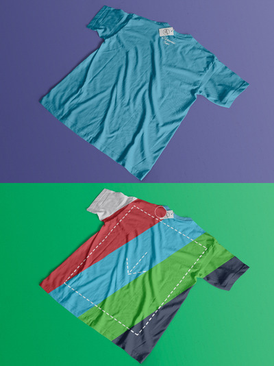 T恤背面样机 Back T-Shirt Mockup 02