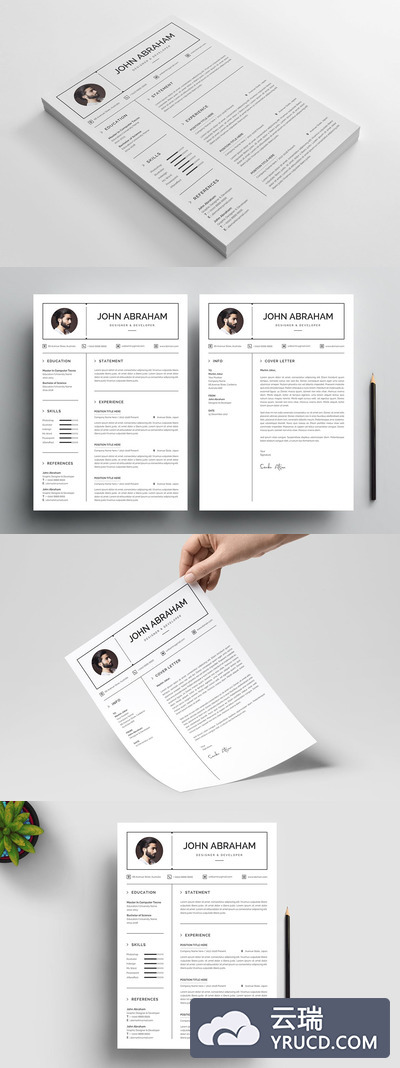 一流的免费简历模板下载word格式[Ai,PSD,DOCX]