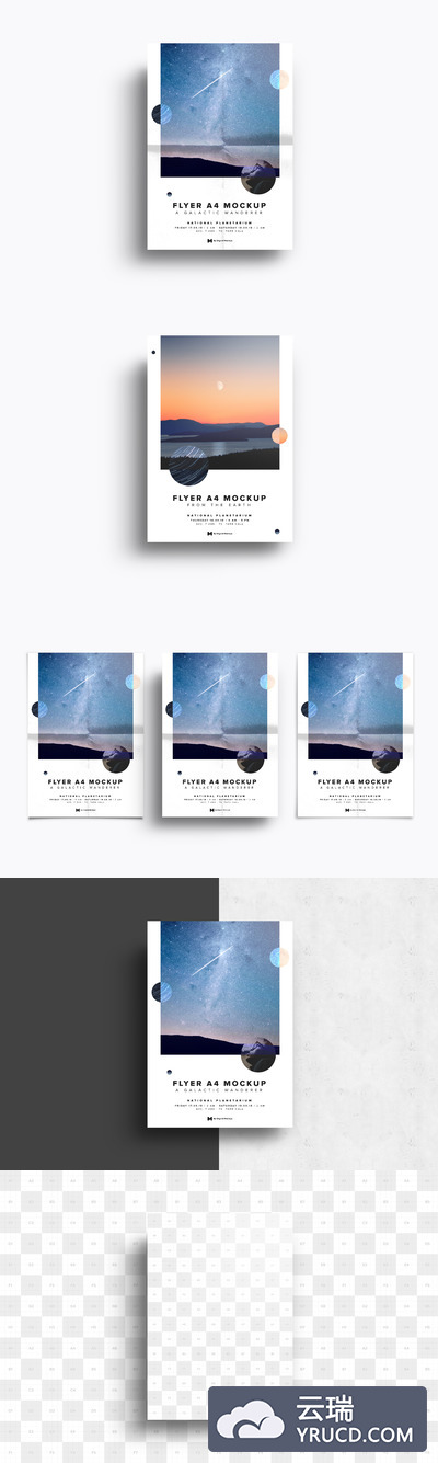 A4纸传单样机 A4-A5 Flyer Mockup 02