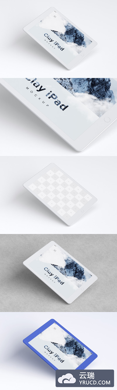 平板电脑样机 Clay iPad 9.7 Mockup 01