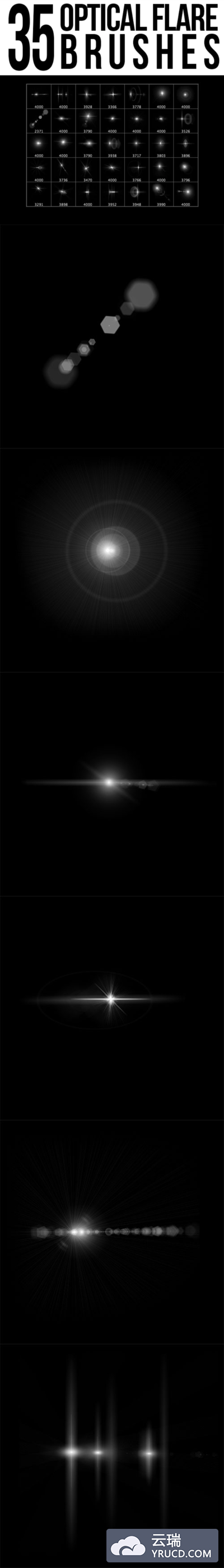 35个光点效果笔刷套装下载