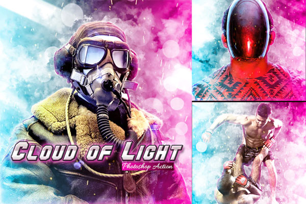 火花&烟雾电影特效照片处理ps动作下载