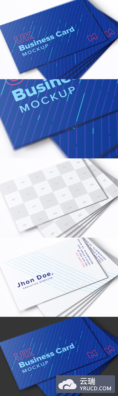 名片设计样机 UK Business Cards Mockup 04