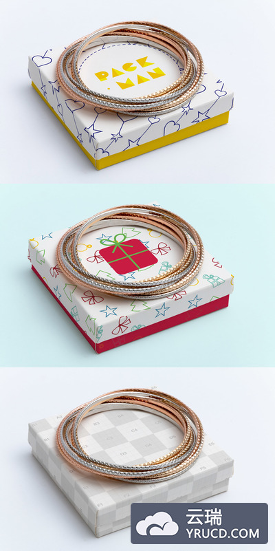 礼品盒包装设计样机 Small Gift Box Mockup 02