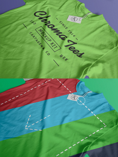 T恤样机素材 Closeup T-Shirt Mockup 01