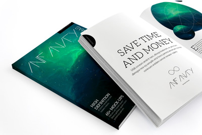 杂志设计样机 A4 Magazine Mockup for Spread Page & Cover 03