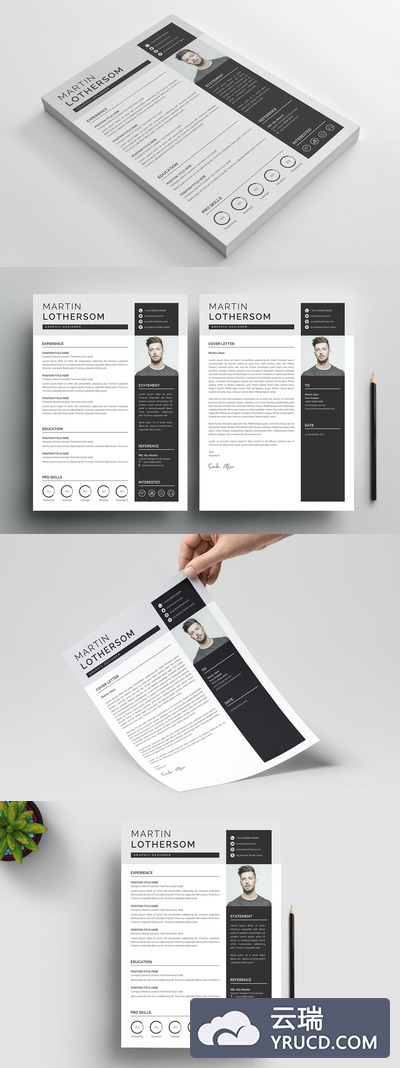 时尚高端的简历模板免费下载word格式[Ai,PSD,DOCX]