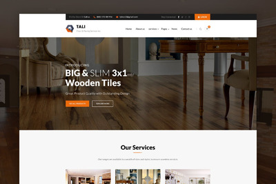 时尚高端简约多用途的高品质家具地板房地产网站设计模板（PSD）