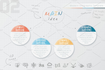 现代信息图表ppt素材 Modern Infographic Template (2)