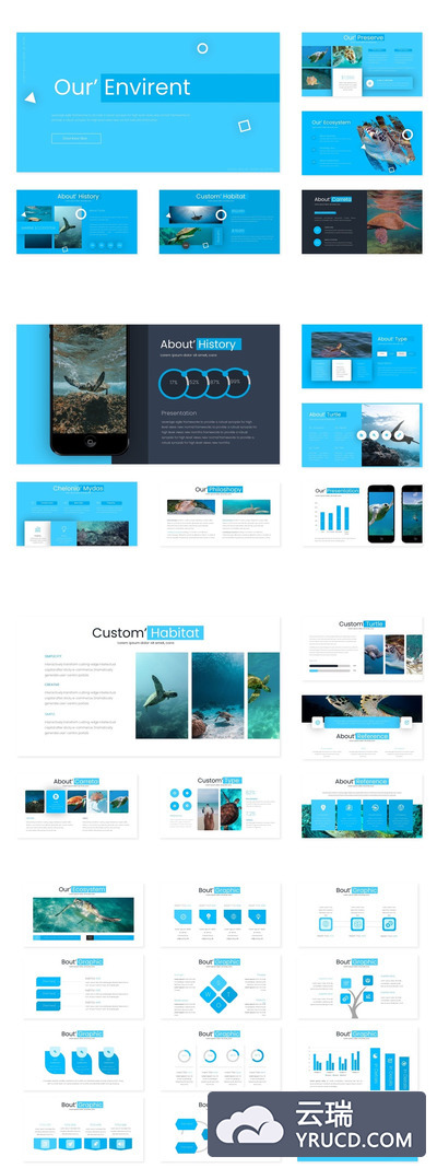 高端环境主题的PPT模板下载[PPTX]