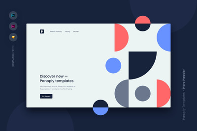 抽象几何风格的网站巨无霸banner设计模板下载[PSD]