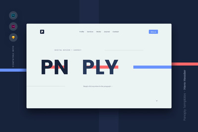 时尚高端简约多用途的Web模板UI KITS英雄标题banner海报设计模板-2（PSD，SKETCH，XD）