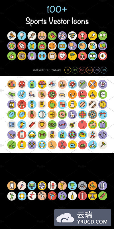 运动图标素材 100+ Sports Vector Icons