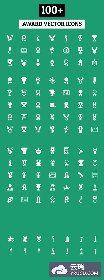 嘉奖矢量图标 100+ Award Vector Icons