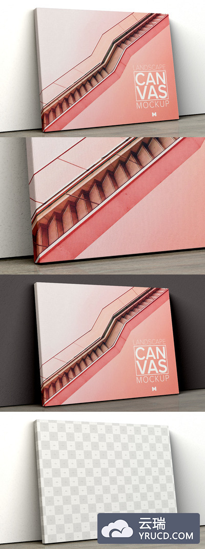 油画画布样机 Landscape Canvas Mockup Leaning on Wall