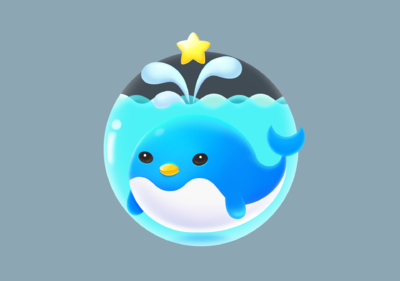 小鲸鱼图标设计