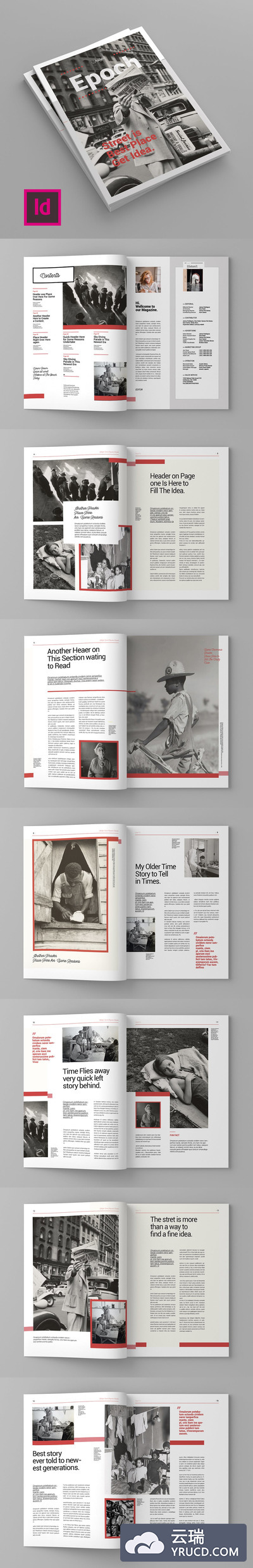 时尚杂志画册模板下载[indd]