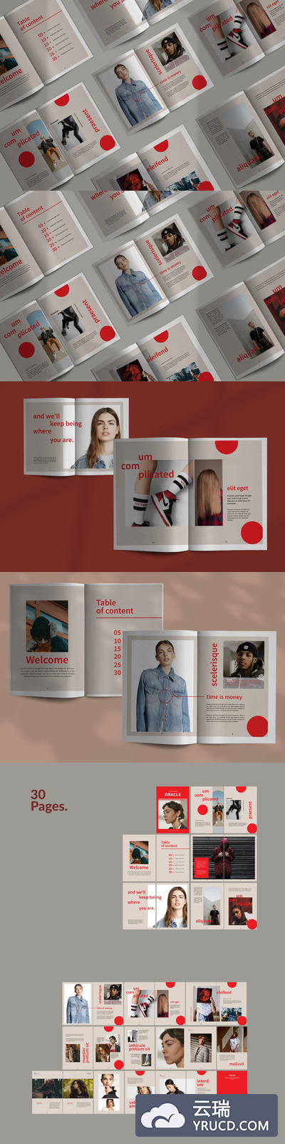 高端的服饰画册模板下载[indd]