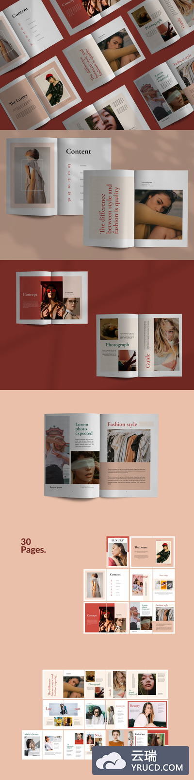 奢华风格的大图画册模板下载[indd]