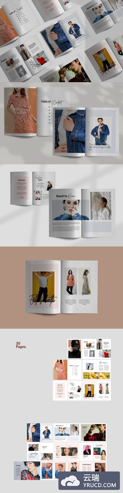 时尚的产品目录画册图册模板下载[indd]