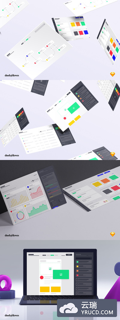 漂亮又完美的UI线框图模板下载