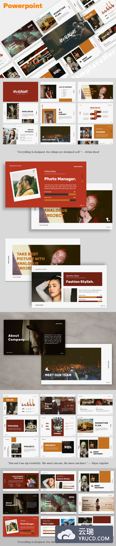 时尚高端创意多用途的高品质powerpoint幻灯片演示模板（pptx）