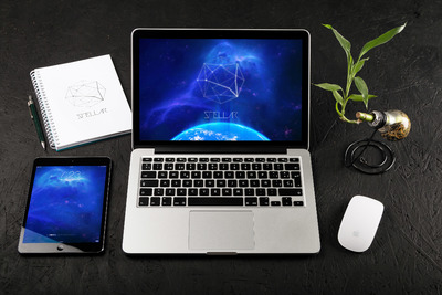 苹果电脑样机 MacBook Pro Retina 13 and iPad Mini Mockup 01